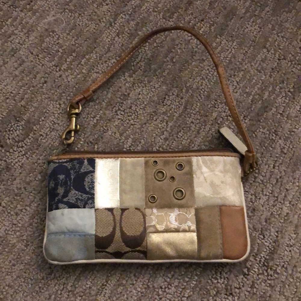 Coach patchwork wristlet